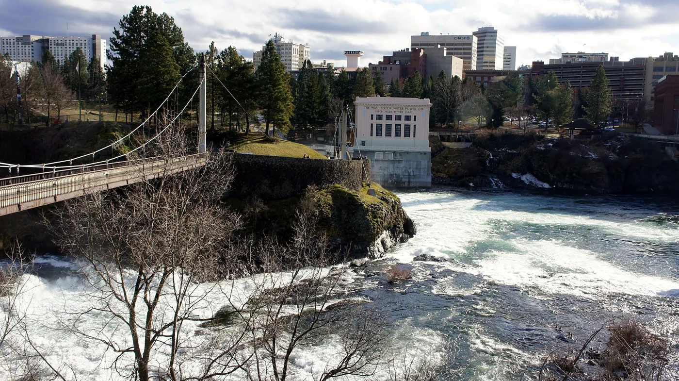 Upper Spokane Falls and Riverfront Park in Spokane, Washington