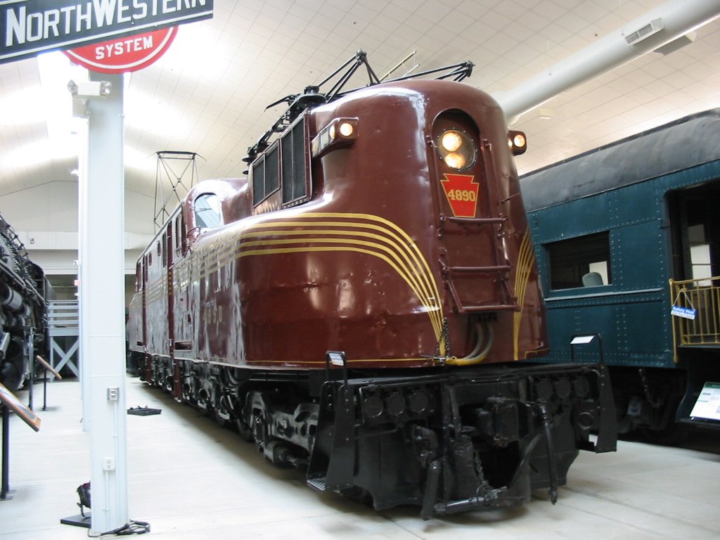 Historic photograph of PRR GG1 4890 at the National Railroad Museum, captured in 2004