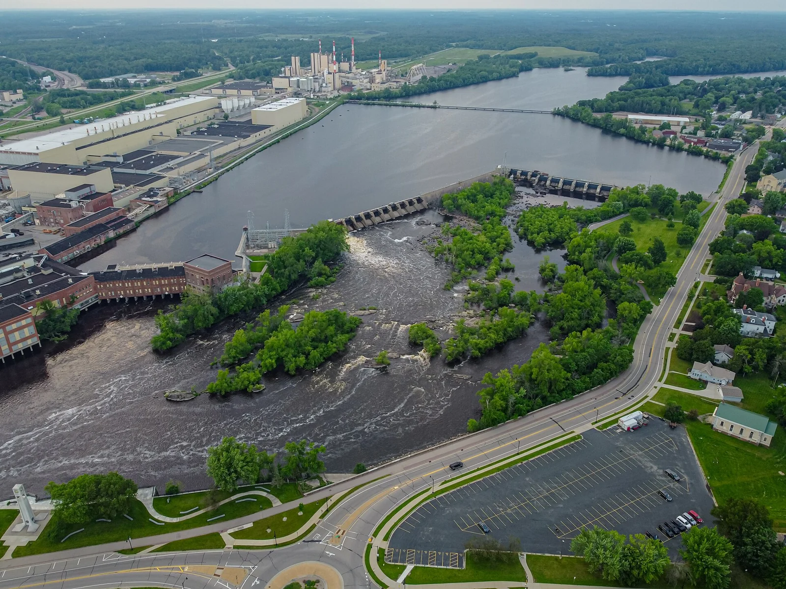 A view of Wisconsin Rapids, Wisconsin