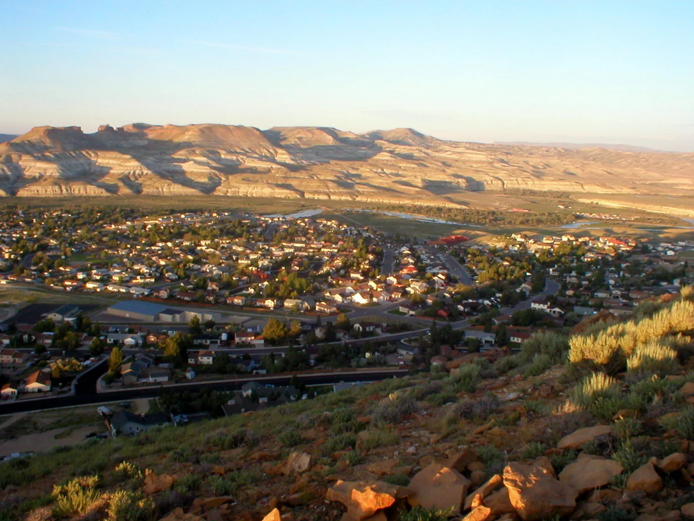 Green River, Wyoming, viewed from South Mountain