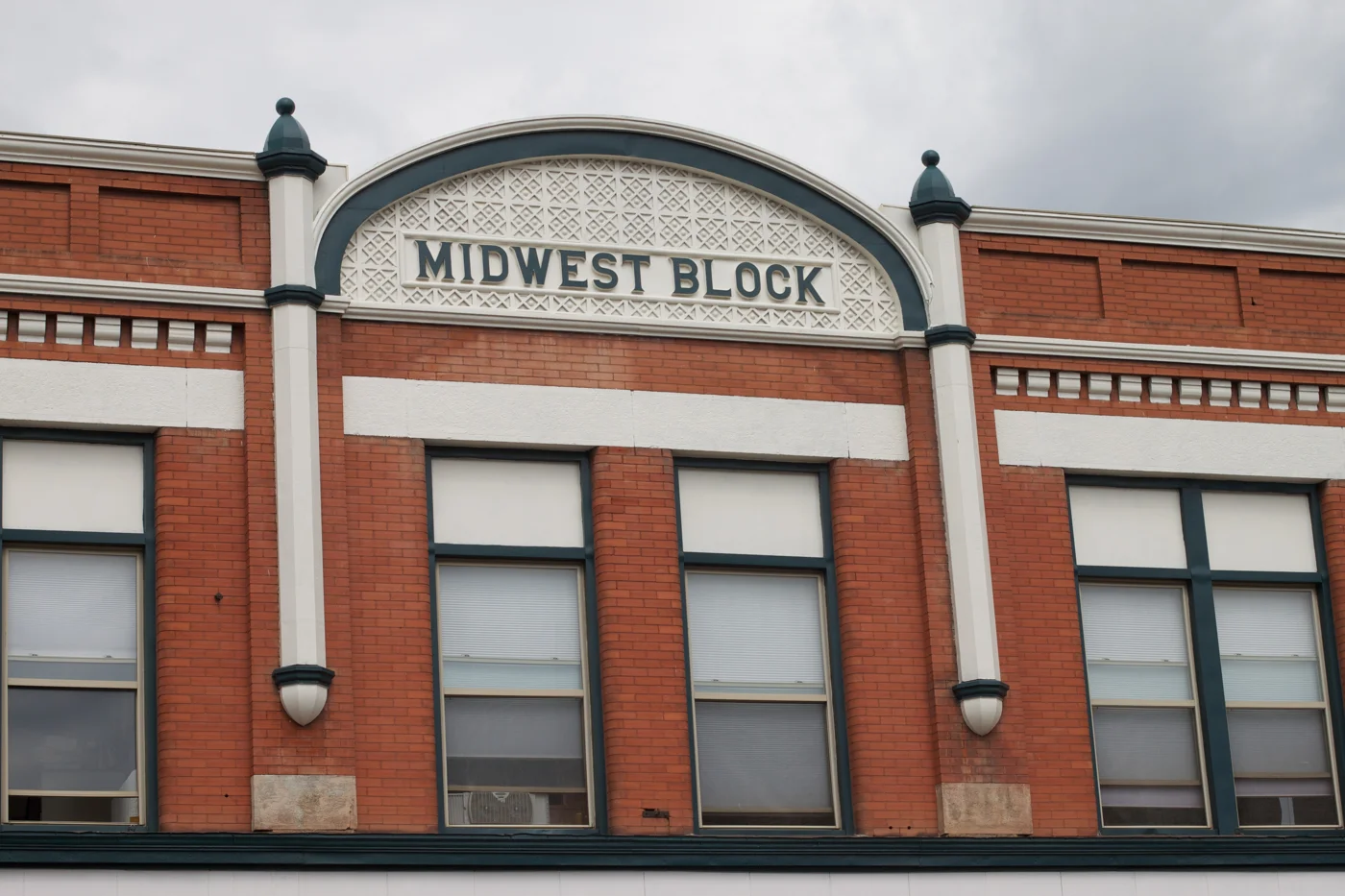 The Midwest Block building in downtown Laramie, Wyoming