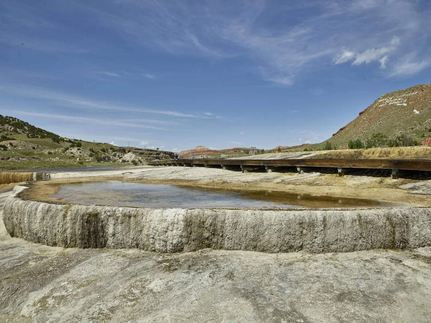 A thermal pool at Hot Springs State Park in Thermopolis, Wyoming