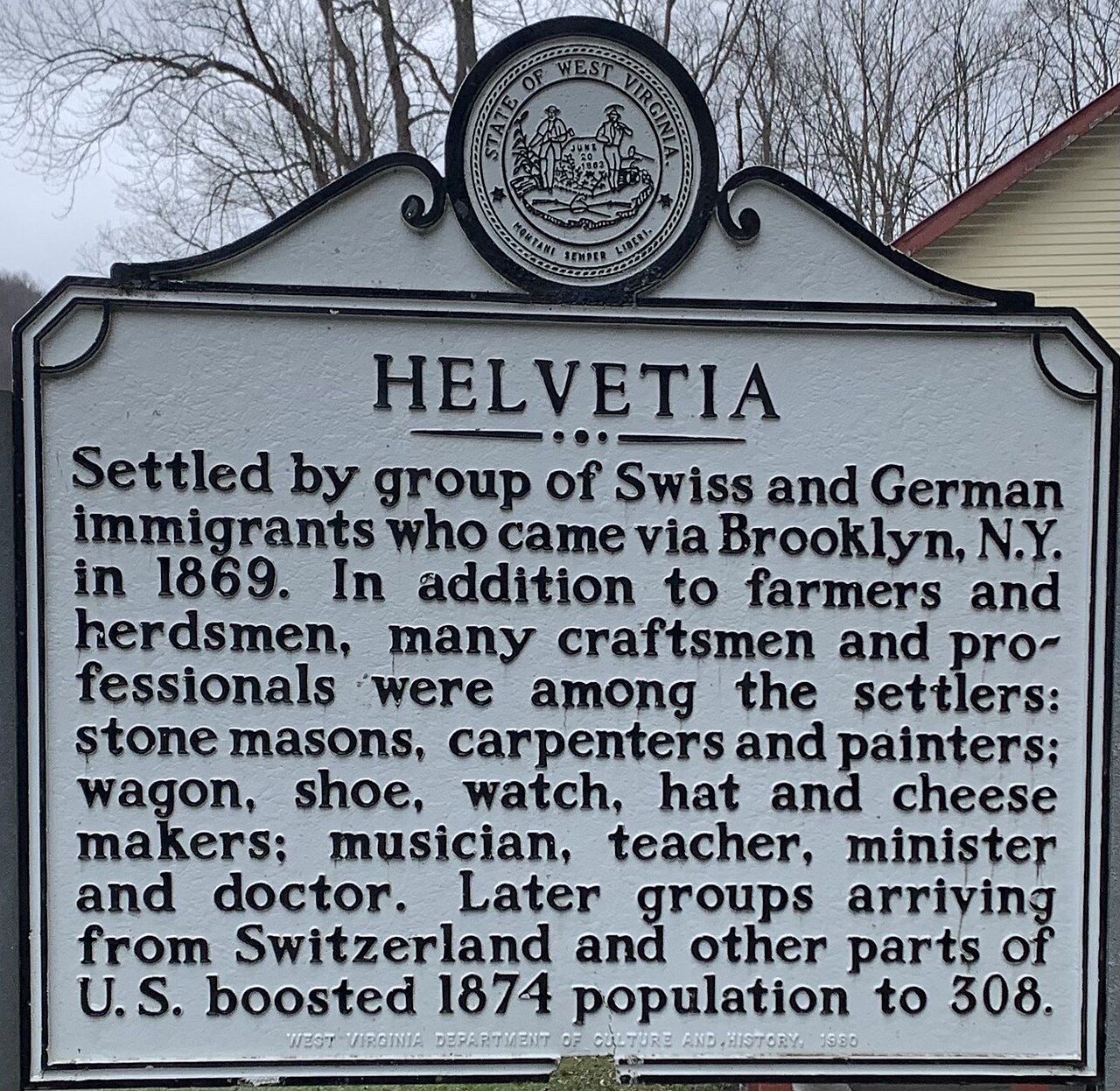 Destination area photograph near Helvetia (West Virginia)