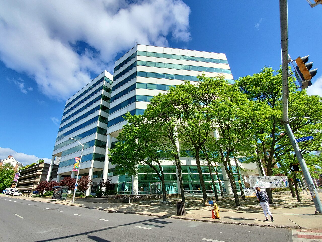 Stamford Government Center is located at 888 Washington Boulevard in Stamford, Connecticut and houses the city's administrative offices.
