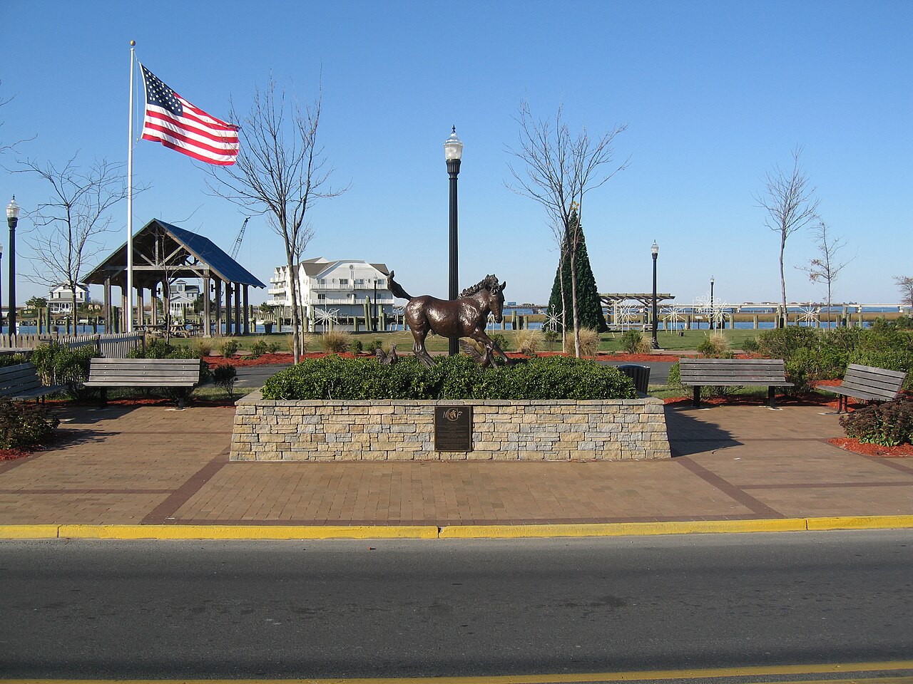 Misty of Chincoteague statue in Chincoteague , Virginia .