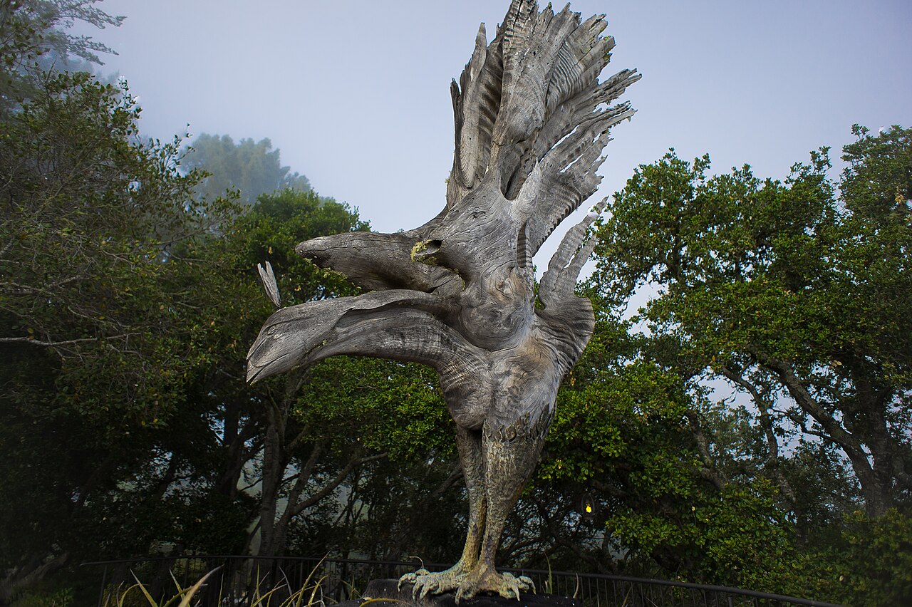 Sculpture at Nepenthes, a restaurant in Big Sur, California