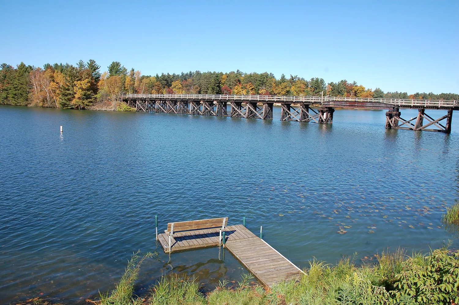Lake Minocqua and its trestle in Wisconsin’s Northwoods