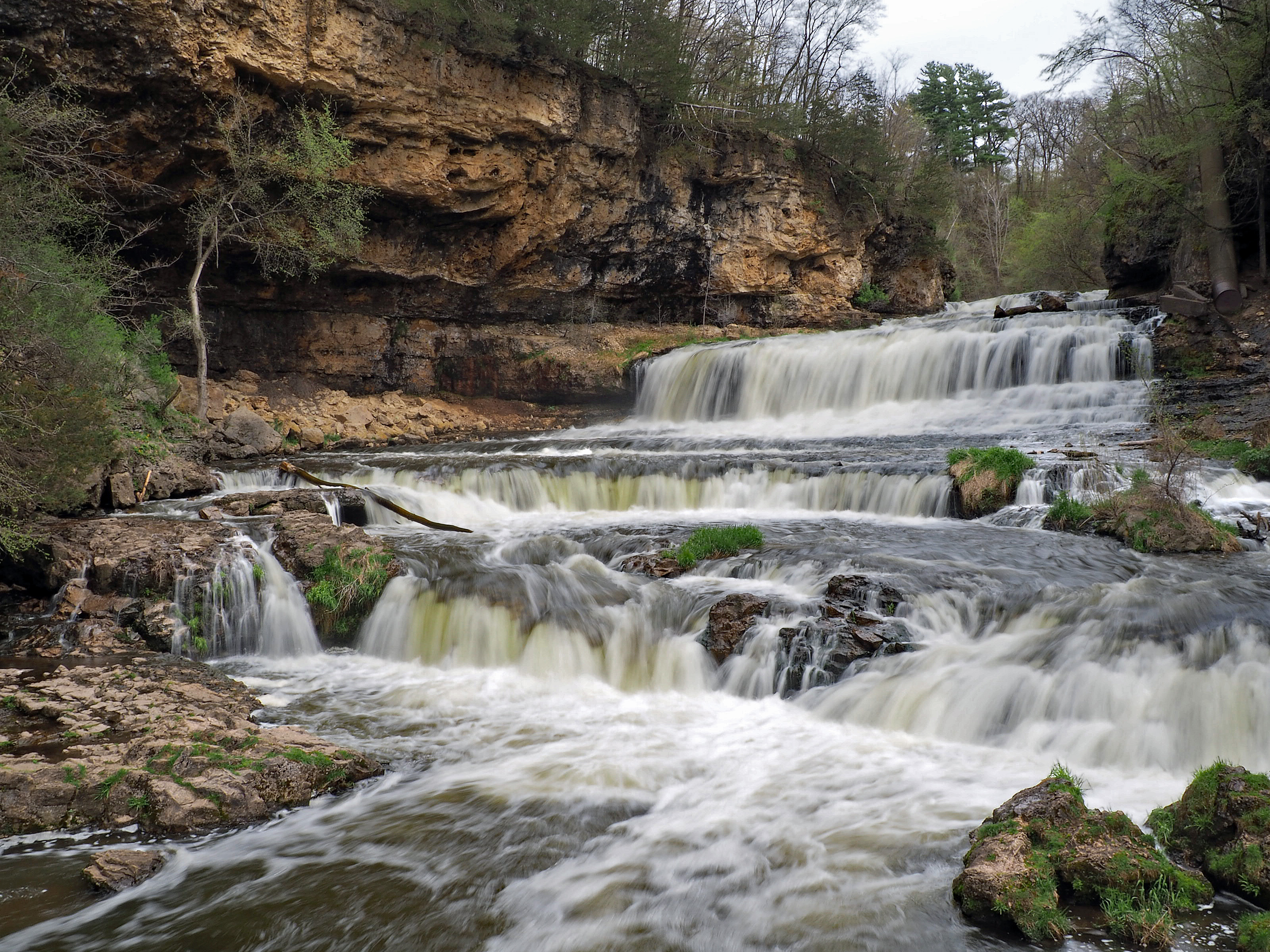 Willow Falls in Willow River State Park, photographed in 2017